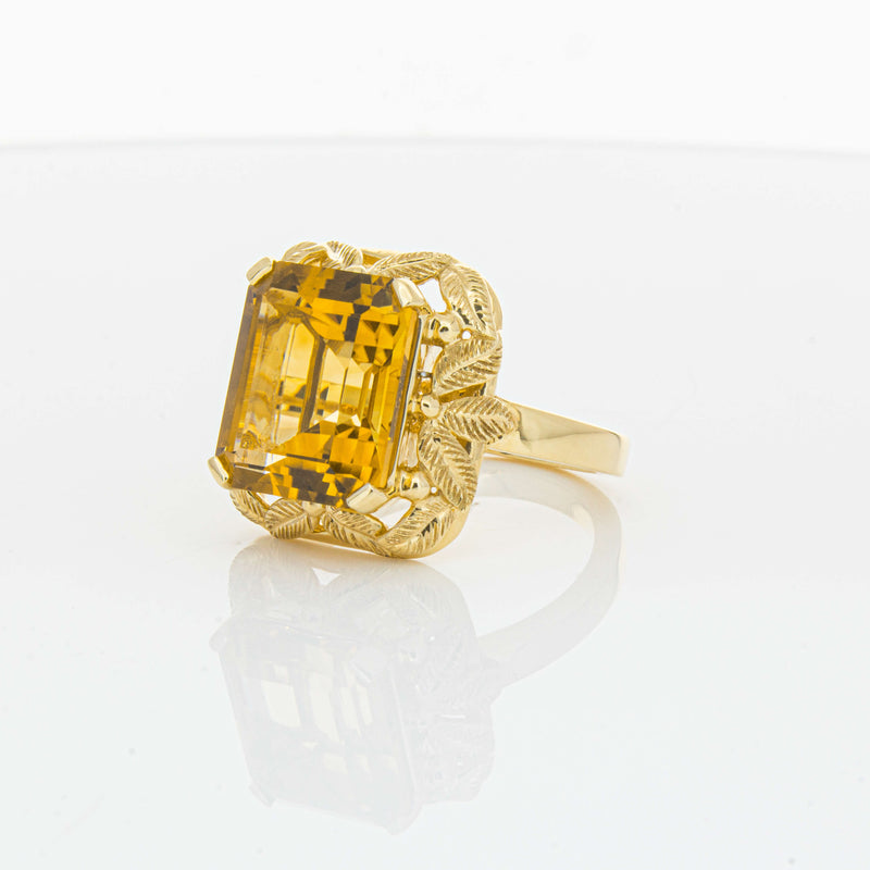 18ct Yellow Gold 5.56ct Citrine Ring-Ring-Walker & Hall