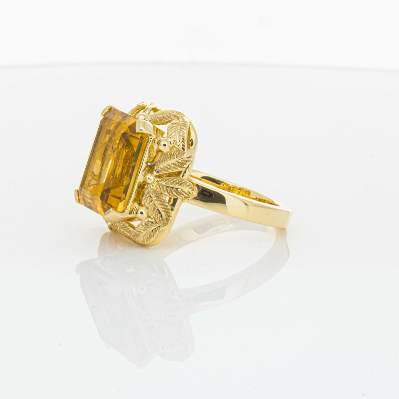 18ct Yellow Gold 5.56ct Citrine Ring-Ring-Walker & Hall