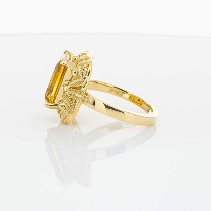 18ct Yellow Gold 5.56ct Citrine Ring-Ring-Walker & Hall