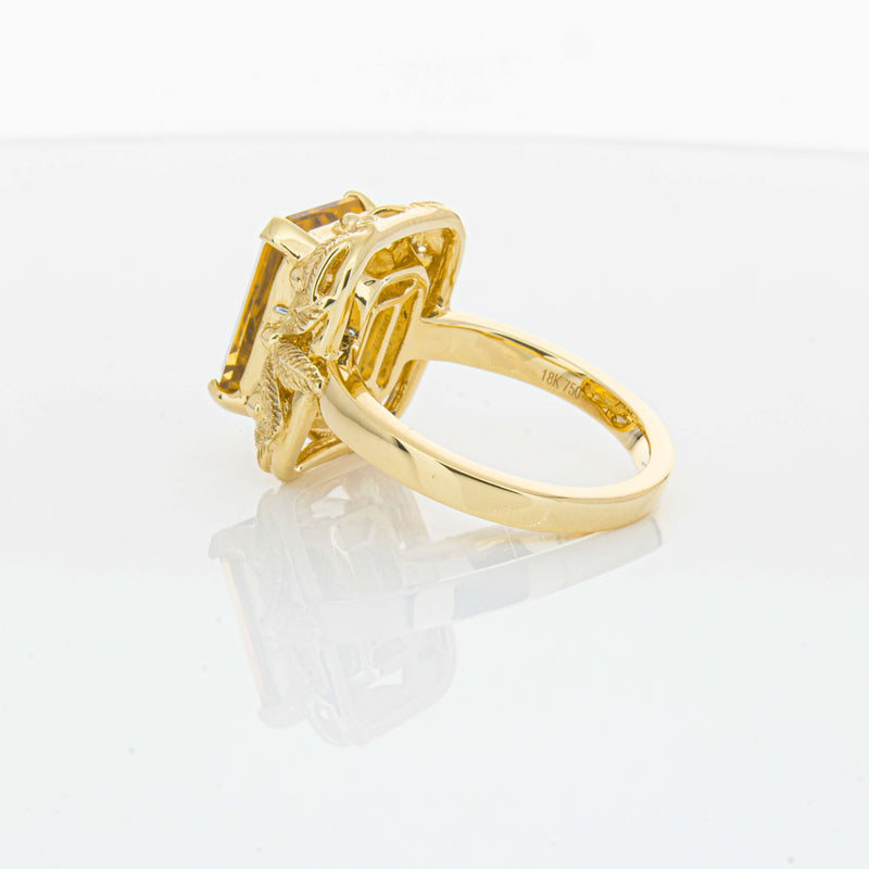 18ct Yellow Gold 5.56ct Citrine Ring-Ring-Walker & Hall