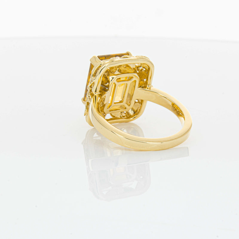 18ct Yellow Gold 5.56ct Citrine Ring-Ring-Walker & Hall