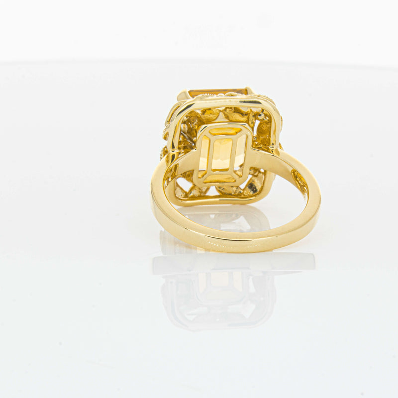 18ct Yellow Gold 5.56ct Citrine Ring-Ring-Walker & Hall