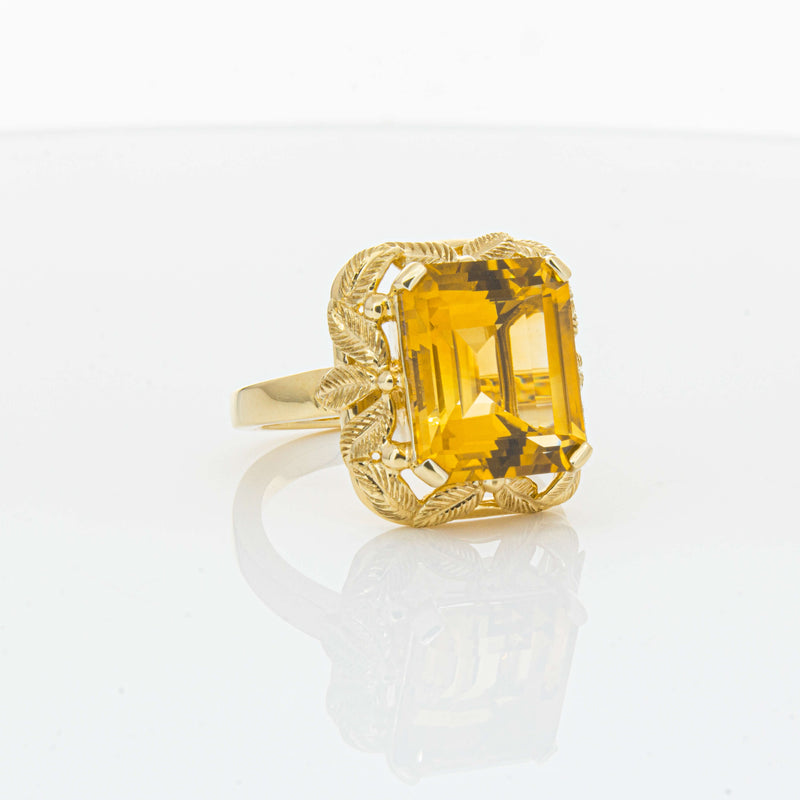 18ct Yellow Gold 5.56ct Citrine Ring-Ring-Walker & Hall