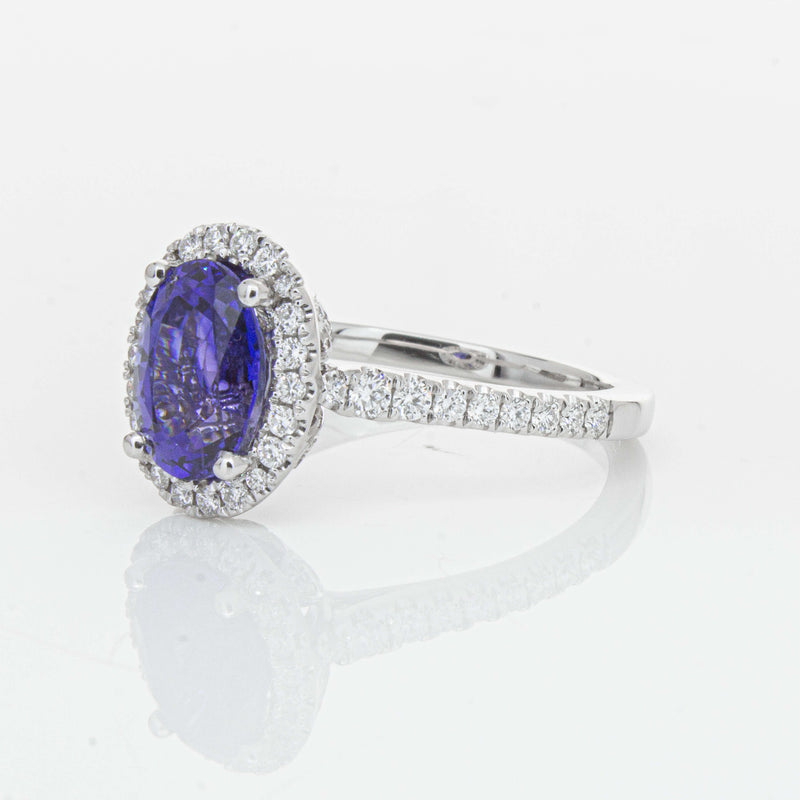 18ct White Gold 2.75ct Sapphire & Diamond Sierra Ring-Ring-Walker & Hall