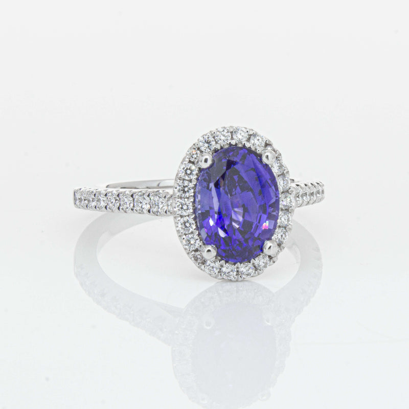 18ct White Gold 2.75ct Sapphire & Diamond Sierra Ring-Ring-Walker & Hall
