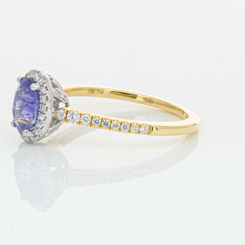 18ct Yellow Gold 1.40ct Sapphire & Diamond Mini Sierra Ring-Ring-Walker & Hall