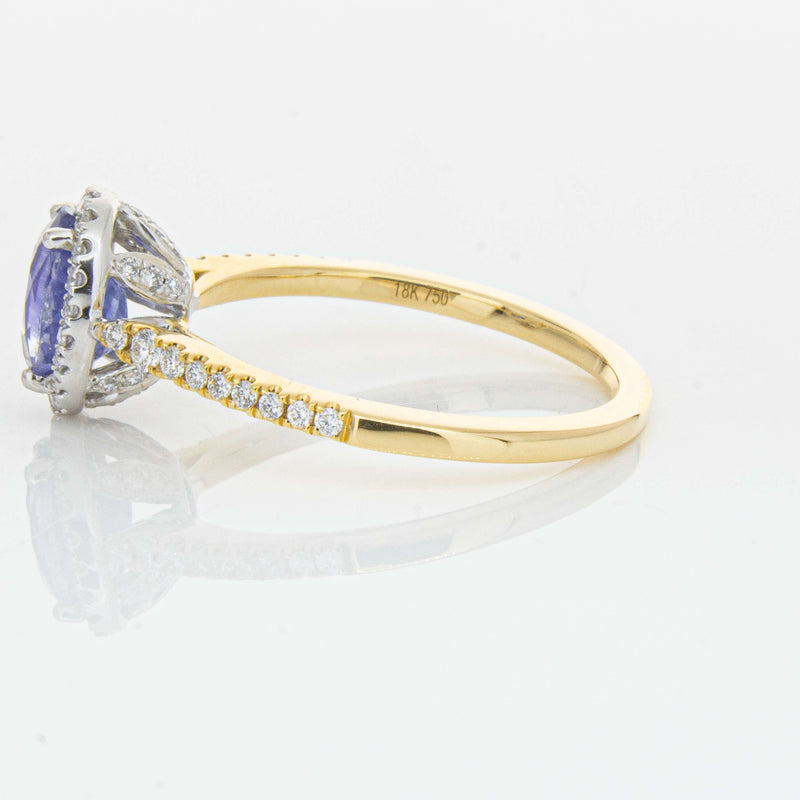 18ct Yellow Gold 1.40ct Sapphire & Diamond Mini Sierra Ring-Ring-Walker & Hall