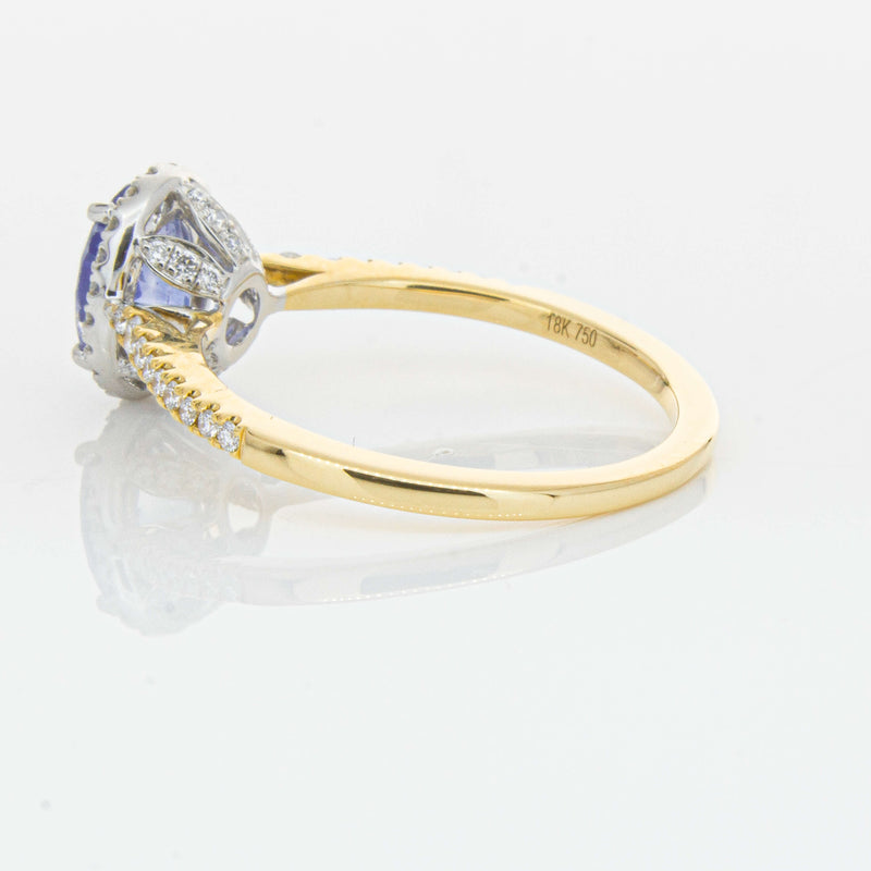 18ct Yellow Gold 1.40ct Sapphire & Diamond Mini Sierra Ring-Ring-Walker & Hall
