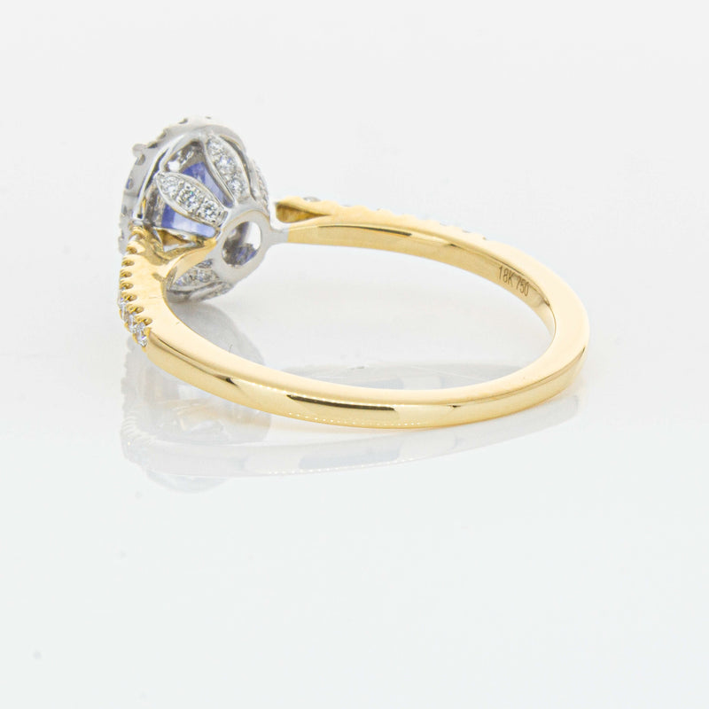 18ct Yellow Gold 1.40ct Sapphire & Diamond Mini Sierra Ring-Ring-Walker & Hall