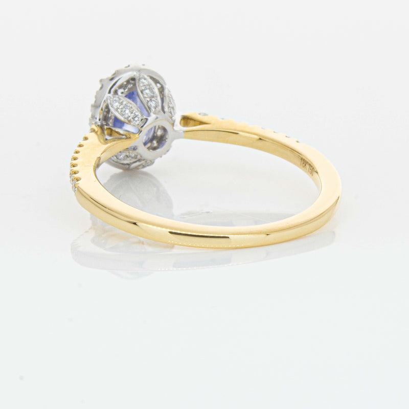 18ct Yellow Gold 1.40ct Sapphire & Diamond Mini Sierra Ring-Ring-Walker & Hall