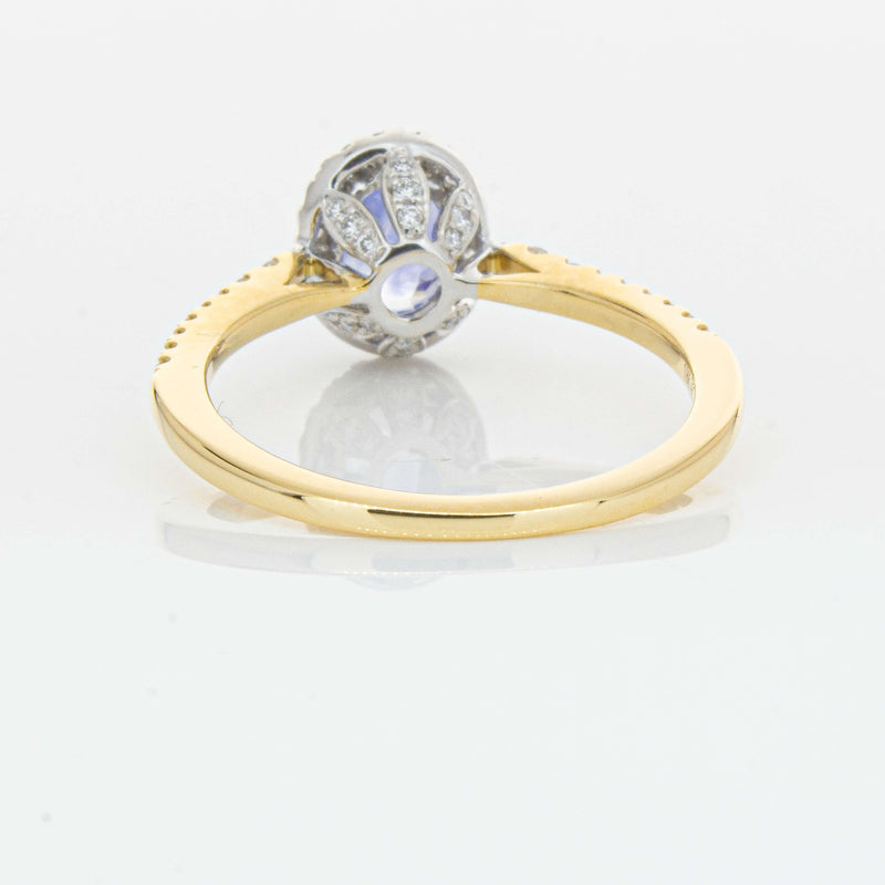 18ct Yellow Gold 1.40ct Sapphire & Diamond Mini Sierra Ring-Ring-Walker & Hall