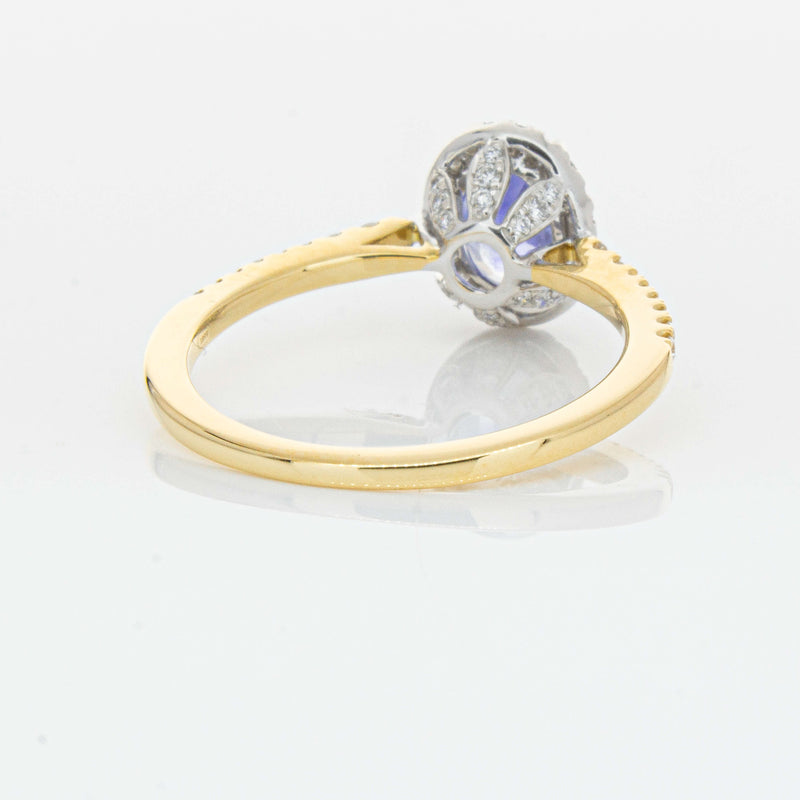 18ct Yellow Gold 1.40ct Sapphire & Diamond Mini Sierra Ring-Ring-Walker & Hall