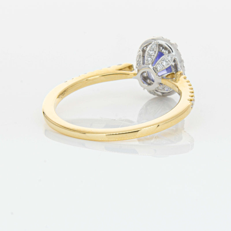 18ct Yellow Gold 1.40ct Sapphire & Diamond Mini Sierra Ring-Ring-Walker & Hall