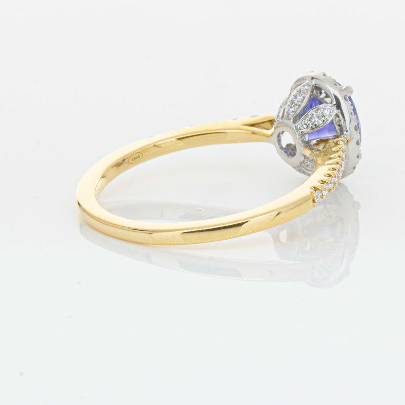 18ct Yellow Gold 1.40ct Sapphire & Diamond Mini Sierra Ring-Ring-Walker & Hall