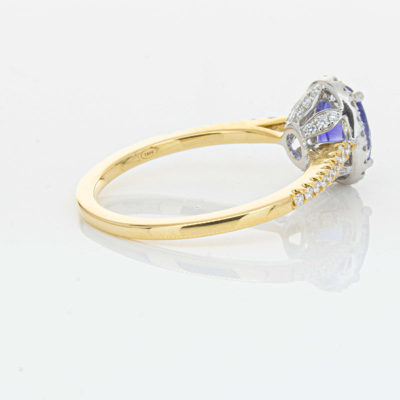 18ct Yellow Gold 1.40ct Sapphire & Diamond Mini Sierra Ring-Ring-Walker & Hall