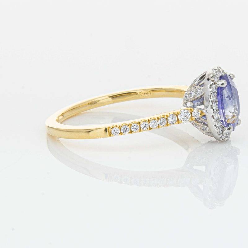 18ct Yellow Gold 1.40ct Sapphire & Diamond Mini Sierra Ring-Ring-Walker & Hall