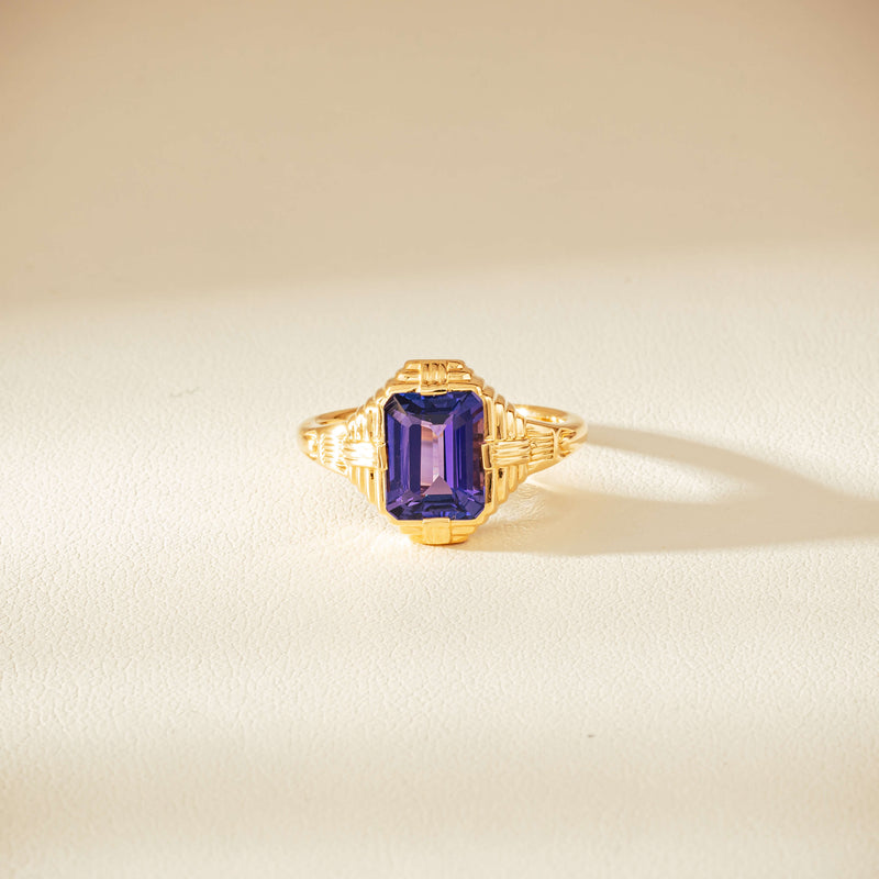 18ct Yellow Gold 2.06ct Tanzanite Nile Ring - Ring - Walker & Hall