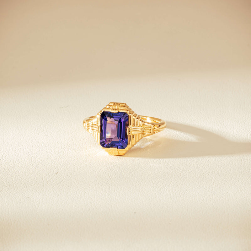 18ct Yellow Gold 2.06ct Tanzanite Nile Ring - Ring - Walker & Hall