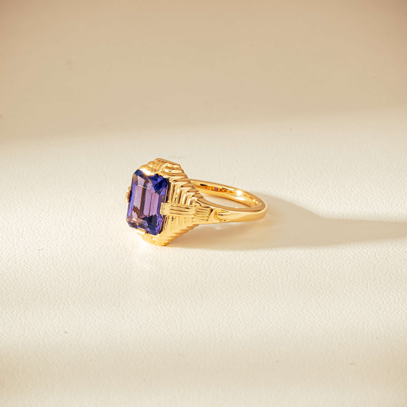 18ct Yellow Gold 2.06ct Tanzanite Nile Ring - Ring - Walker & Hall