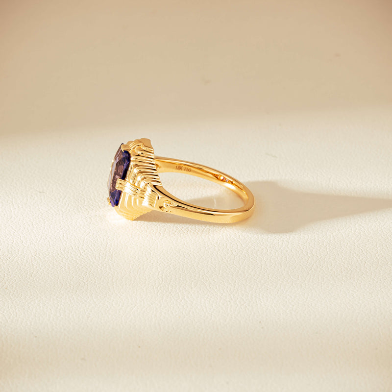 18ct Yellow Gold 2.06ct Tanzanite Nile Ring - Ring - Walker & Hall