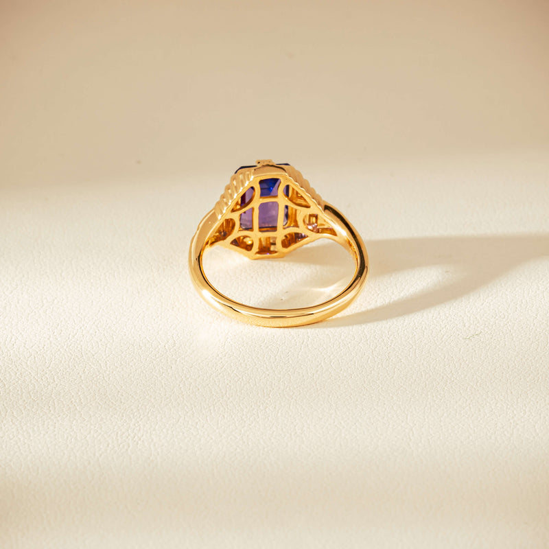 18ct Yellow Gold 2.06ct Tanzanite Nile Ring - Ring - Walker & Hall