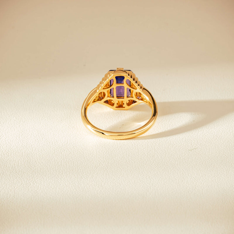 18ct Yellow Gold 2.06ct Tanzanite Nile Ring - Ring - Walker & Hall