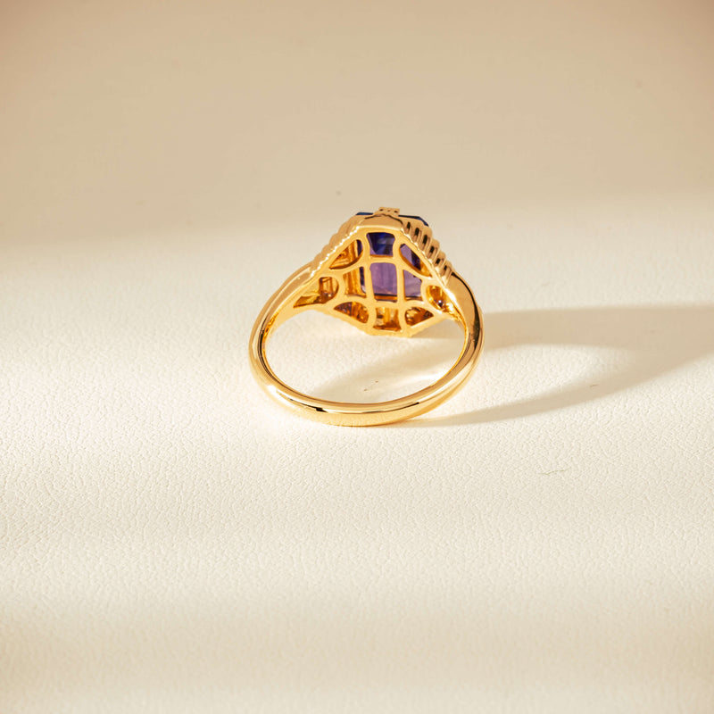 18ct Yellow Gold 2.06ct Tanzanite Nile Ring - Ring - Walker & Hall