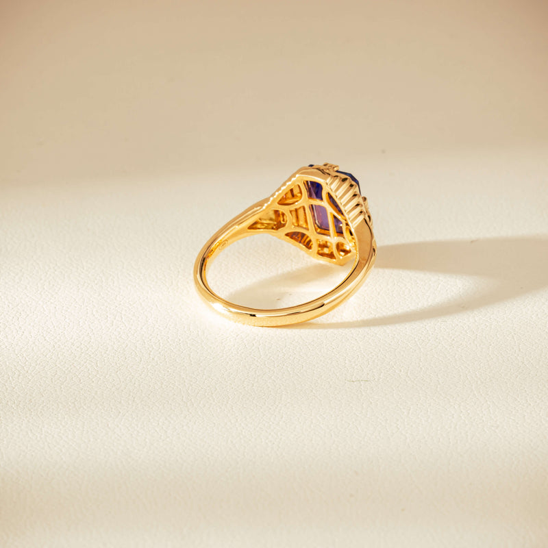 18ct Yellow Gold 2.06ct Tanzanite Nile Ring - Ring - Walker & Hall