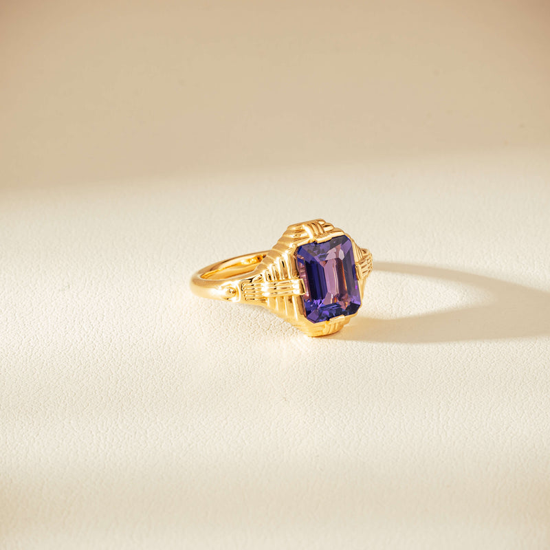 18ct Yellow Gold 2.06ct Tanzanite Nile Ring - Ring - Walker & Hall