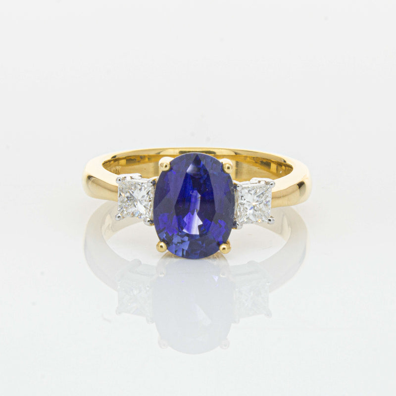 Deja Vu 18ct Yellow Gold 2.17ct Sapphire & Diamond Ring-Ring-Walker & Hall