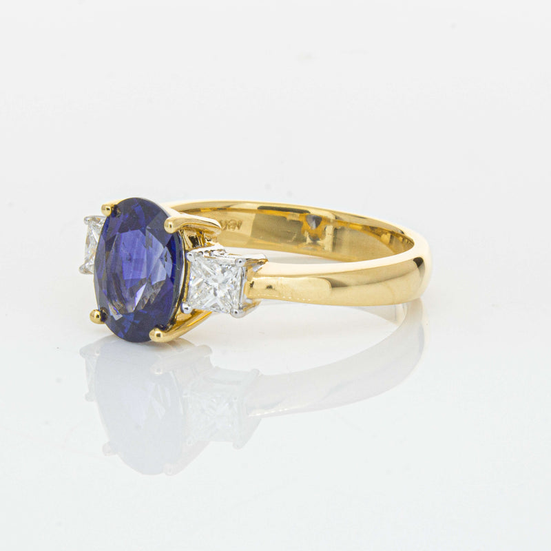 Deja Vu 18ct Yellow Gold 2.17ct Sapphire & Diamond Ring-Ring-Walker & Hall