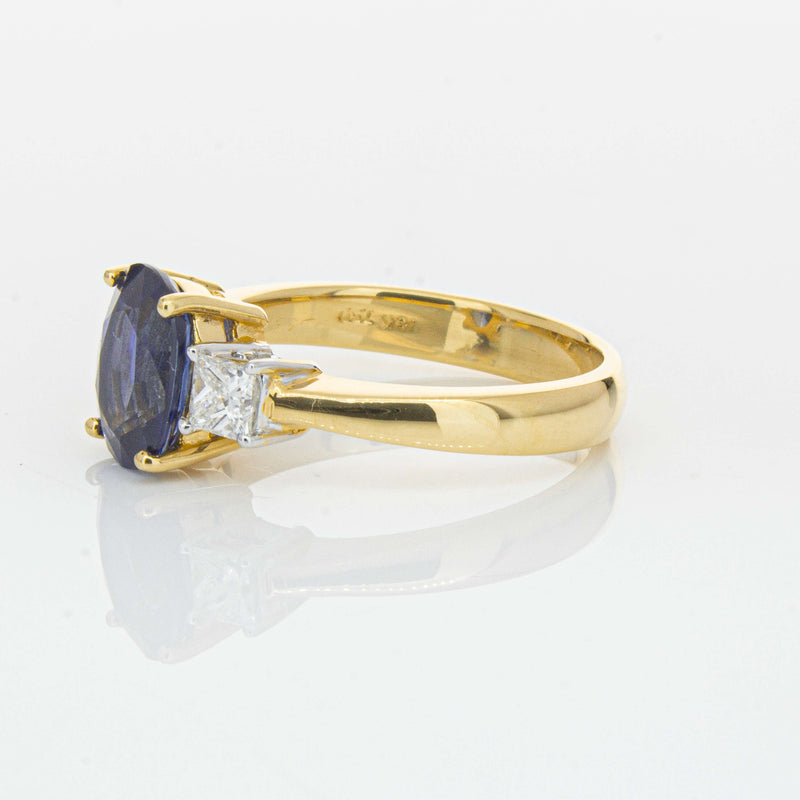 Deja Vu 18ct Yellow Gold 2.17ct Sapphire & Diamond Ring-Ring-Walker & Hall