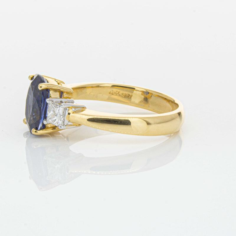 Deja Vu 18ct Yellow Gold 2.17ct Sapphire & Diamond Ring-Ring-Walker & Hall