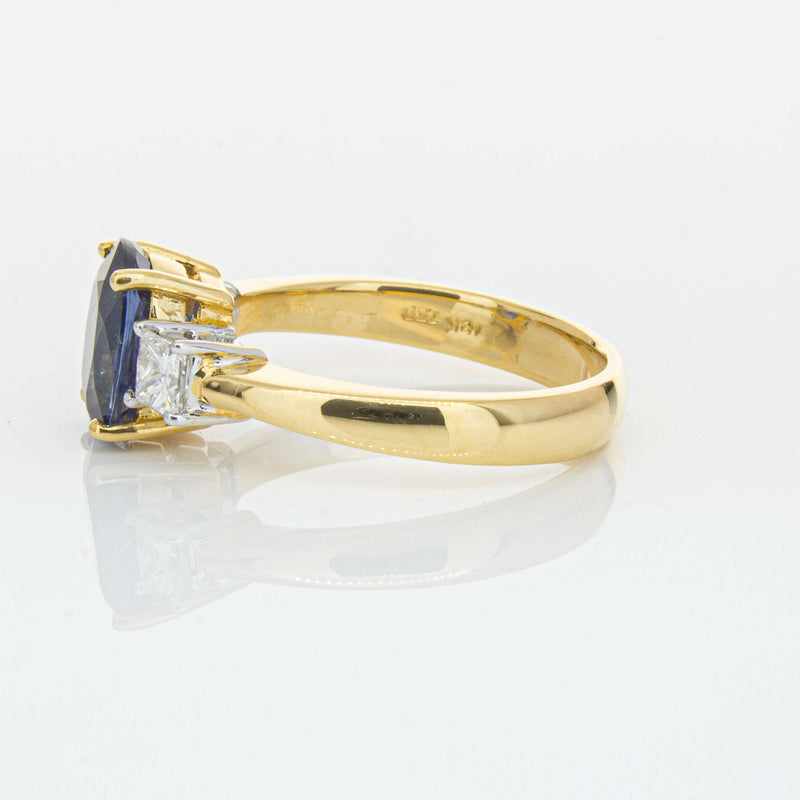 Deja Vu 18ct Yellow Gold 2.17ct Sapphire & Diamond Ring-Ring-Walker & Hall