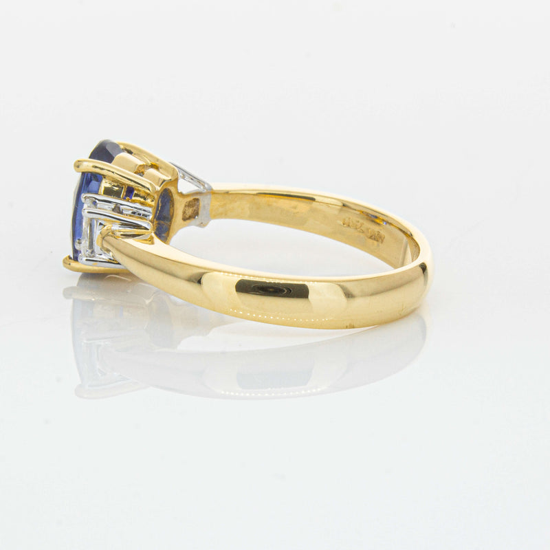 Deja Vu 18ct Yellow Gold 2.17ct Sapphire & Diamond Ring-Ring-Walker & Hall