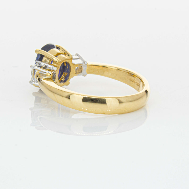 Deja Vu 18ct Yellow Gold 2.17ct Sapphire & Diamond Ring-Ring-Walker & Hall