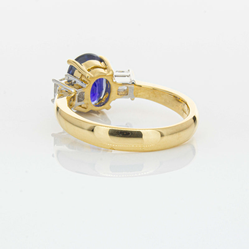 Deja Vu 18ct Yellow Gold 2.17ct Sapphire & Diamond Ring-Ring-Walker & Hall