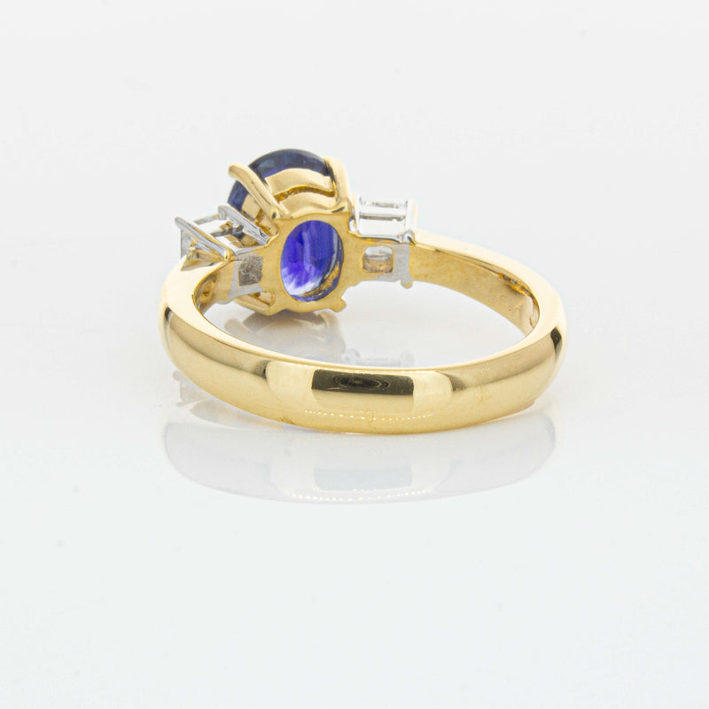 Deja Vu 18ct Yellow Gold 2.17ct Sapphire & Diamond Ring-Ring-Walker & Hall