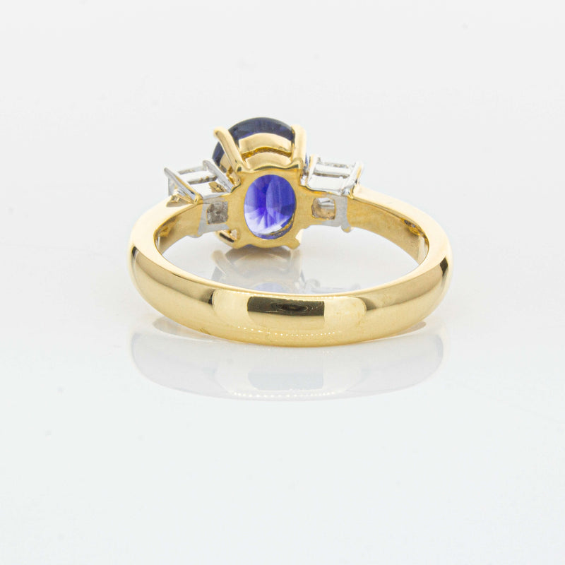 Deja Vu 18ct Yellow Gold 2.17ct Sapphire & Diamond Ring-Ring-Walker & Hall