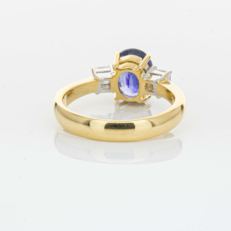 Deja Vu 18ct Yellow Gold 2.17ct Sapphire & Diamond Ring-Ring-Walker & Hall