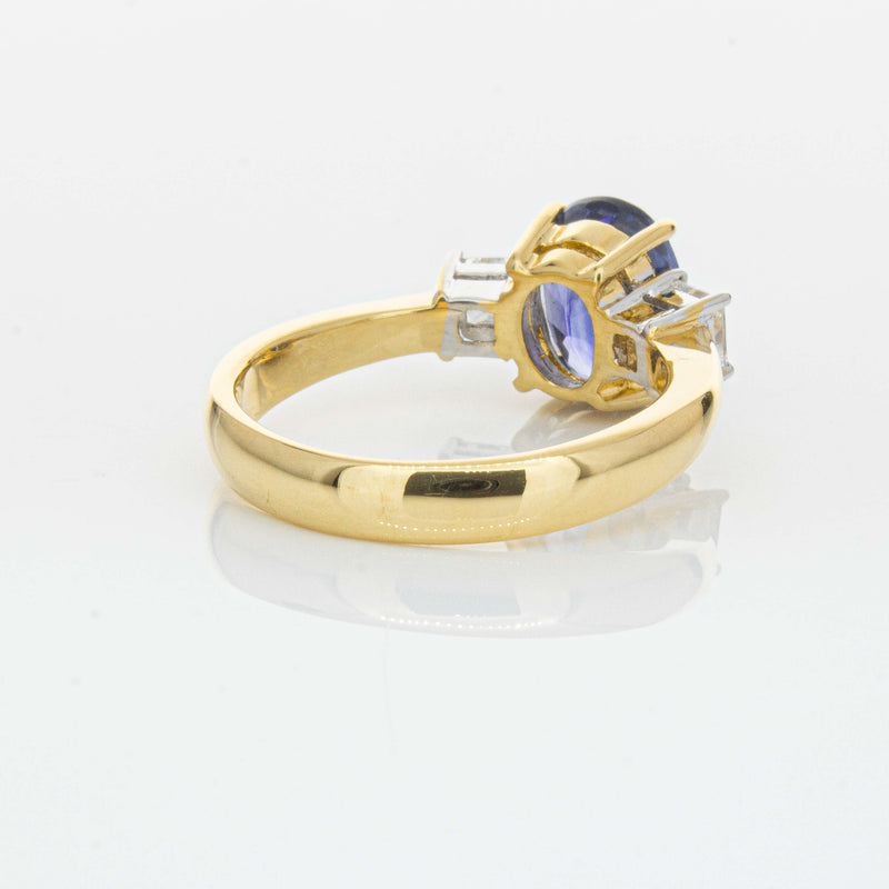 Deja Vu 18ct Yellow Gold 2.17ct Sapphire & Diamond Ring-Ring-Walker & Hall