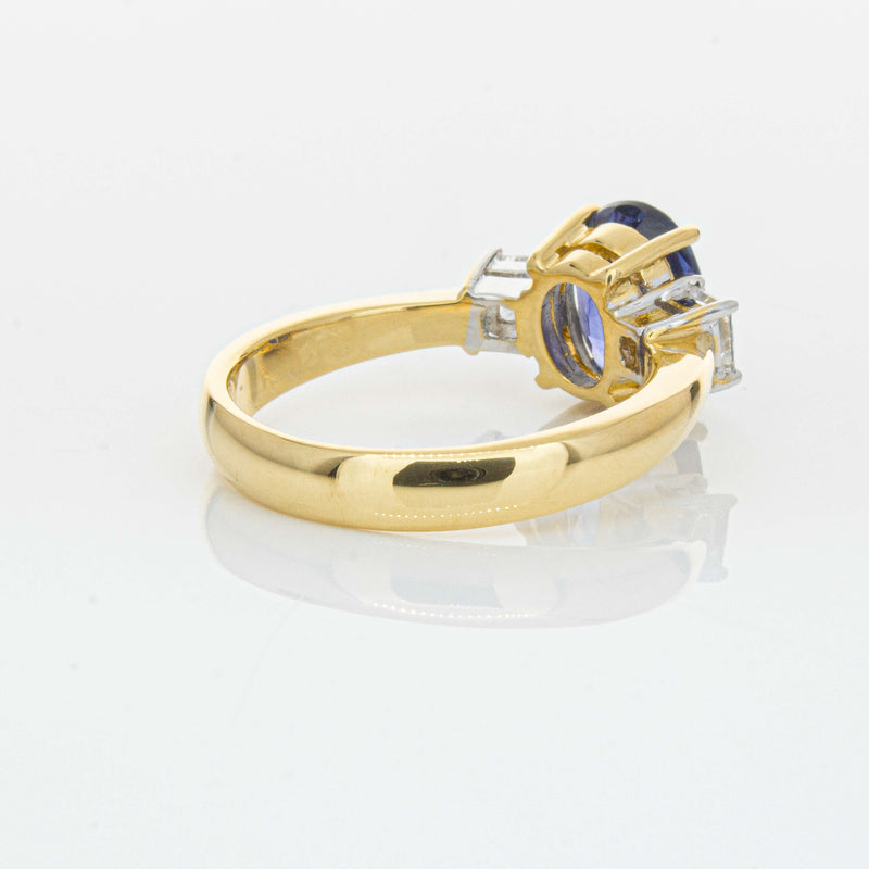 Deja Vu 18ct Yellow Gold 2.17ct Sapphire & Diamond Ring-Ring-Walker & Hall