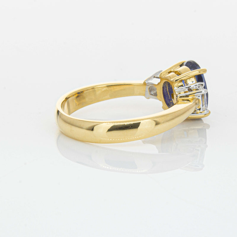 Deja Vu 18ct Yellow Gold 2.17ct Sapphire & Diamond Ring-Ring-Walker & Hall