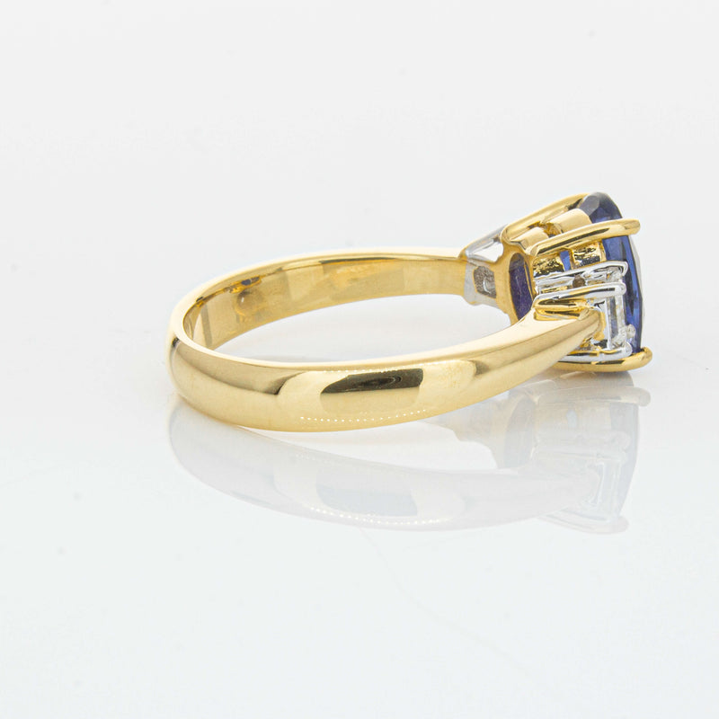 Deja Vu 18ct Yellow Gold 2.17ct Sapphire & Diamond Ring-Ring-Walker & Hall