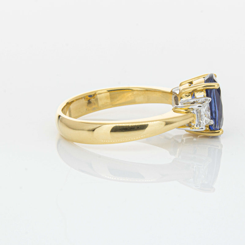 Deja Vu 18ct Yellow Gold 2.17ct Sapphire & Diamond Ring-Ring-Walker & Hall