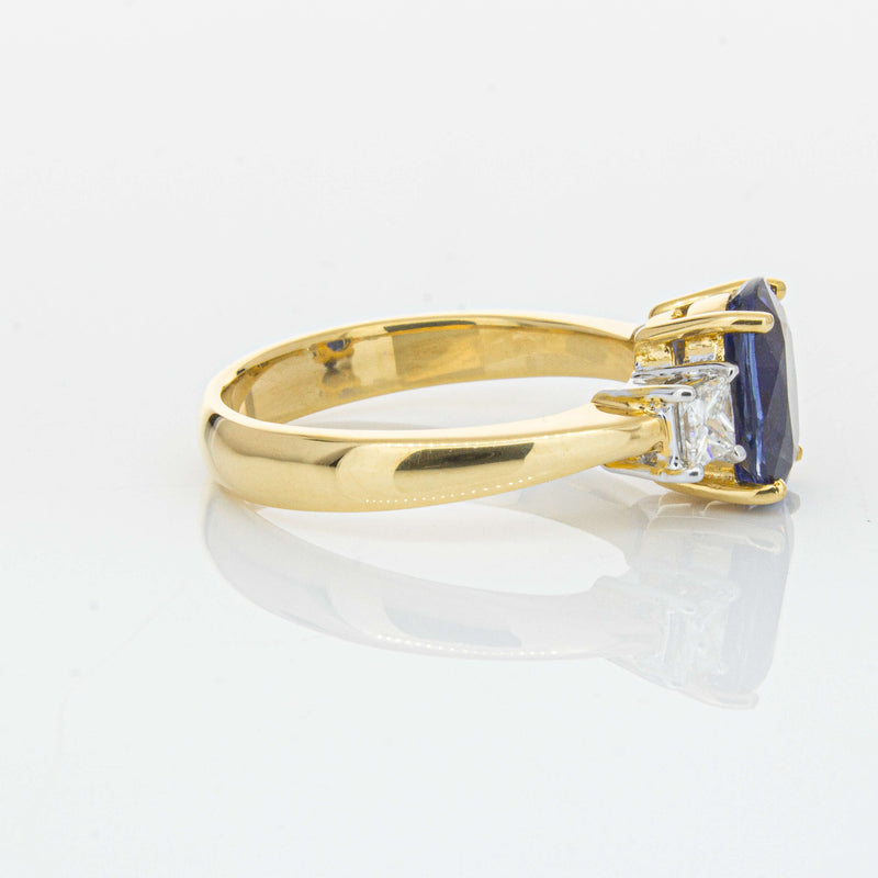 Deja Vu 18ct Yellow Gold 2.17ct Sapphire & Diamond Ring-Ring-Walker & Hall