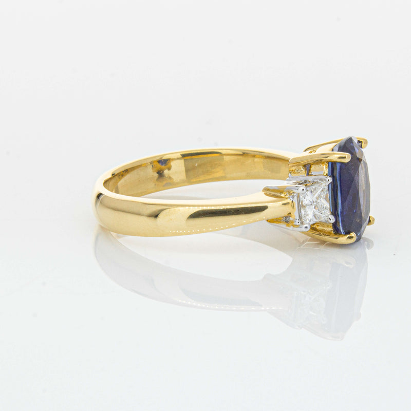 Deja Vu 18ct Yellow Gold 2.17ct Sapphire & Diamond Ring-Ring-Walker & Hall
