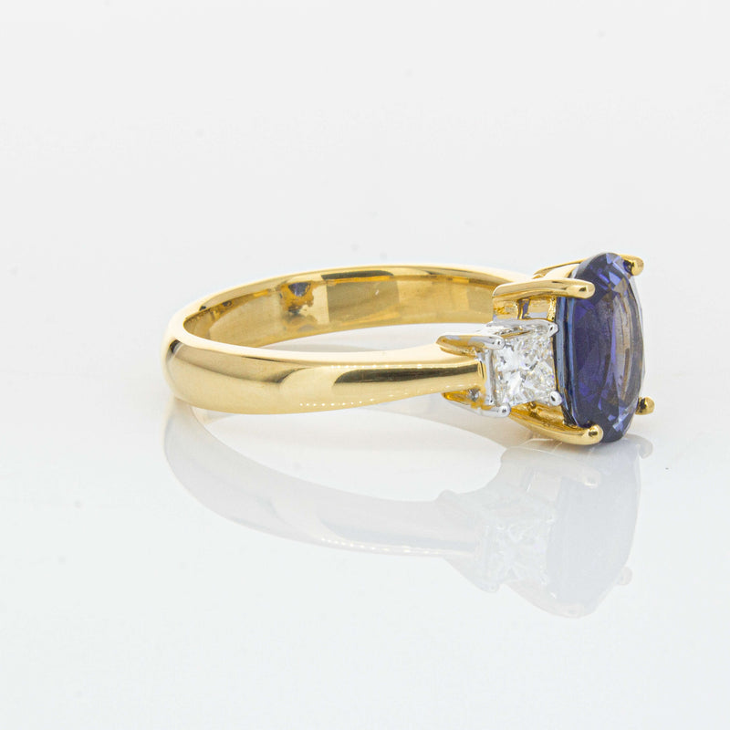 Deja Vu 18ct Yellow Gold 2.17ct Sapphire & Diamond Ring-Ring-Walker & Hall