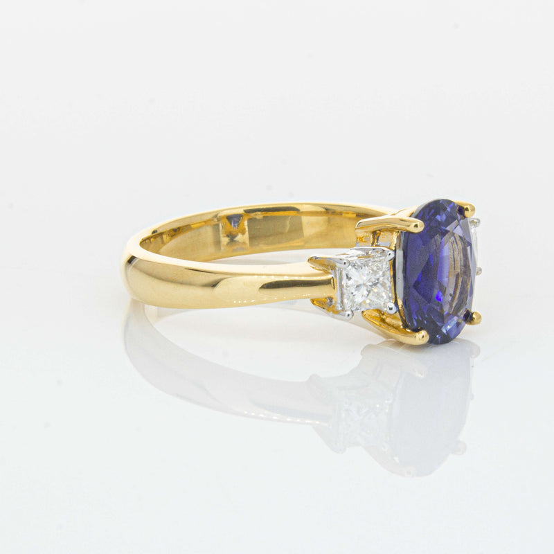 Deja Vu 18ct Yellow Gold 2.17ct Sapphire & Diamond Ring-Ring-Walker & Hall