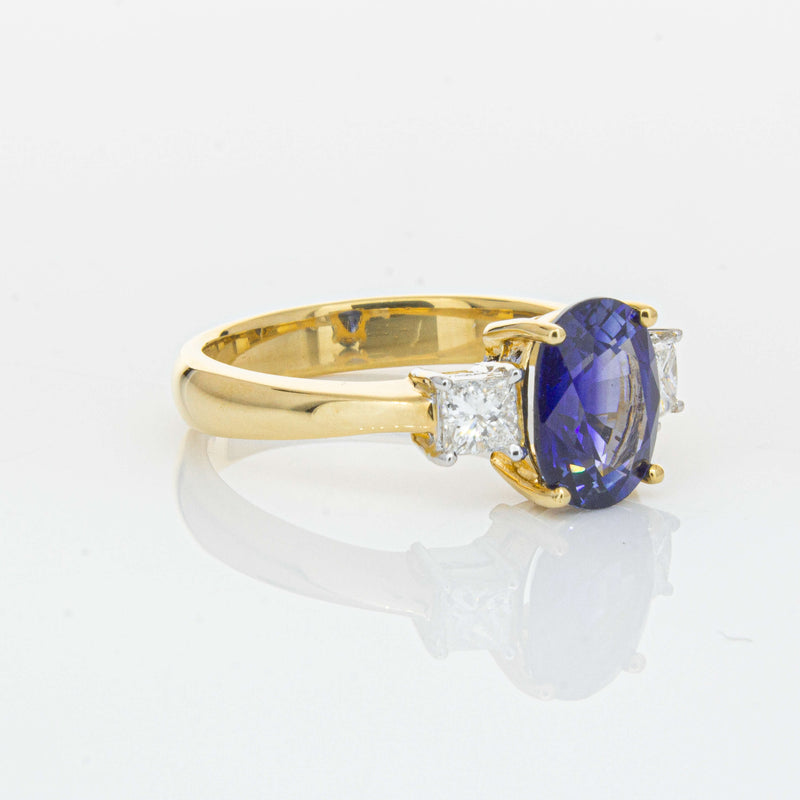 Deja Vu 18ct Yellow Gold 2.17ct Sapphire & Diamond Ring-Ring-Walker & Hall